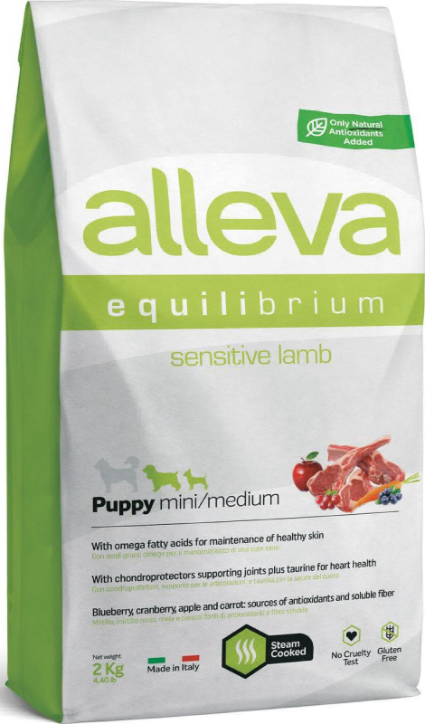 Корм сухой ALLEVA EQUILIBRIUM DOG Puppy Sensitive Lamb Mini/Medium для щенков с ягненком 2кг 3018
Корм сухой ALLEVA EQUILIBRIUM DOG Puppy Sensitive Lamb Mini/Medium для щенков с ягненком 2кг 3018