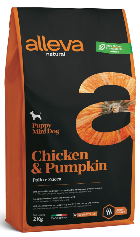 Корм сухой ALLEVA NATURAL DOG Adult Chicken & Pumpkin Mini для взрослых собак с курицей и тыквой 2кг 2066
Корм сухой ALLEVA NATURAL DOG Adult Chicken & Pumpkin Mini для взрослых собак с курицей и тыквой 2кг 2066