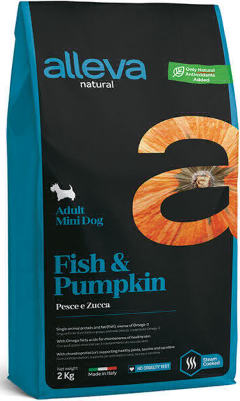 Корм сухой ALLEVA NATURAL DOG Adult Fish & Pumpkin Mini для взрослых собак с рыбой и тыквой 2кг 2097
Корм сухой ALLEVA NATURAL DOG Adult Fish & Pumpkin Mini для взрослых собак с рыбой и тыквой 2кг 2097