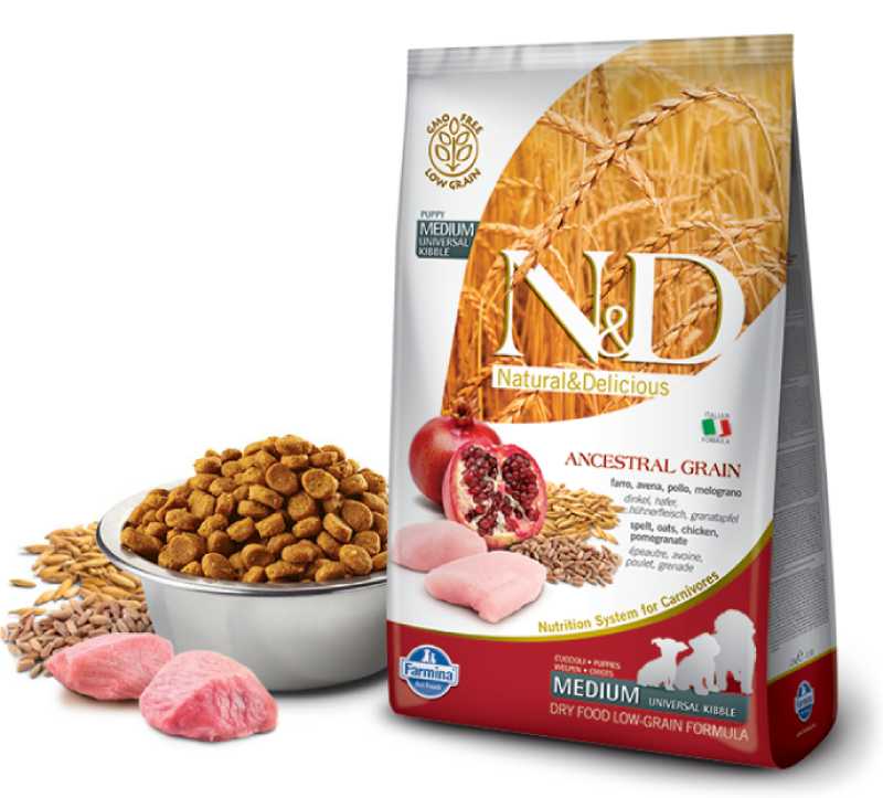 Корм сухой Farmina N&D ANCESTRAL GRAIN для щенков MEDIUM/MAXI курица, спельта, овес, гранат 12 кг
Корм сухой Farmina N&D ANCESTRAL GRAIN для щенков MEDIUM/MAXI курица, спельта, овес, гранат 12 кг