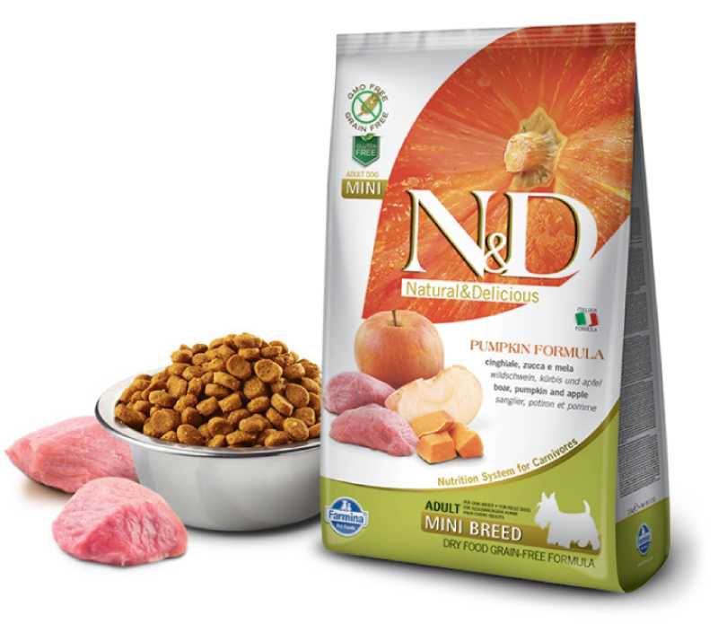 Корм сухой Farmina N&D GF PUMPKIN для собак MINI кабан с яблоком и тыквой 2,5 кг
Корм сухой Farmina N&D GF PUMPKIN для собак MINI кабан с яблоком и тыквой 2,5 кг