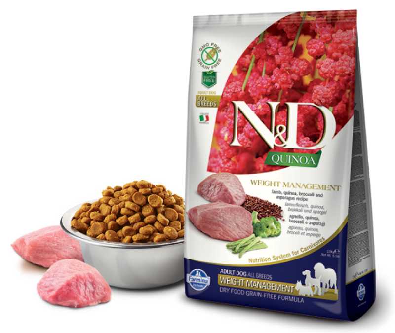 Корм сухой Farmina N&D GF QUINOA WEIGHT MANAGEMENT LAMB для собак ягненок и киноа для контроля веса 0,8 кг
Корм сухой Farmina N&D GF QUINOA WEIGHT MANAGEMENT LAMB для собак ягненок и киноа для контроля веса 0,8 кг