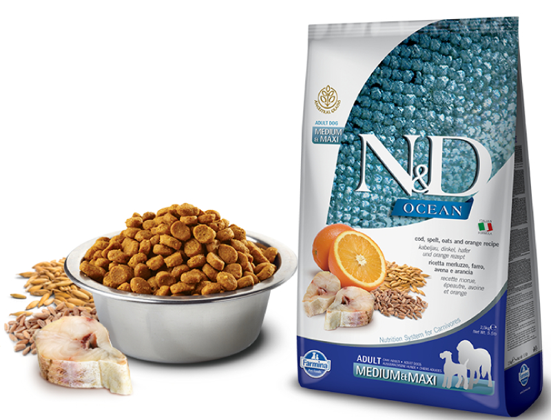 Корм сухой Farmina N&D OCEAN для собак MEDIUM/MAXI треска, спельта, овес, апельcин 2,5 кг
Корм сухой Farmina N&D OCEAN для собак MEDIUM/MAXI треска, спельта, овес, апельcин 2,5 кг