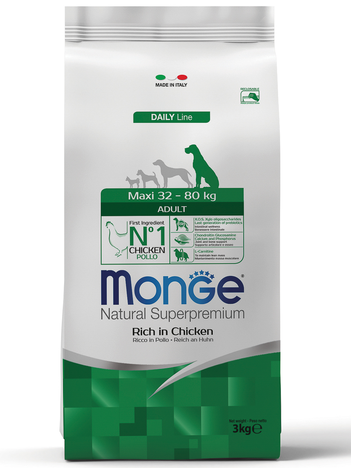 Корм сухой Monge Dog Maxi для взрослых собак крупных пород 3 кг
Корм сухой Monge Dog Maxi для взрослых собак крупных пород 3 кг