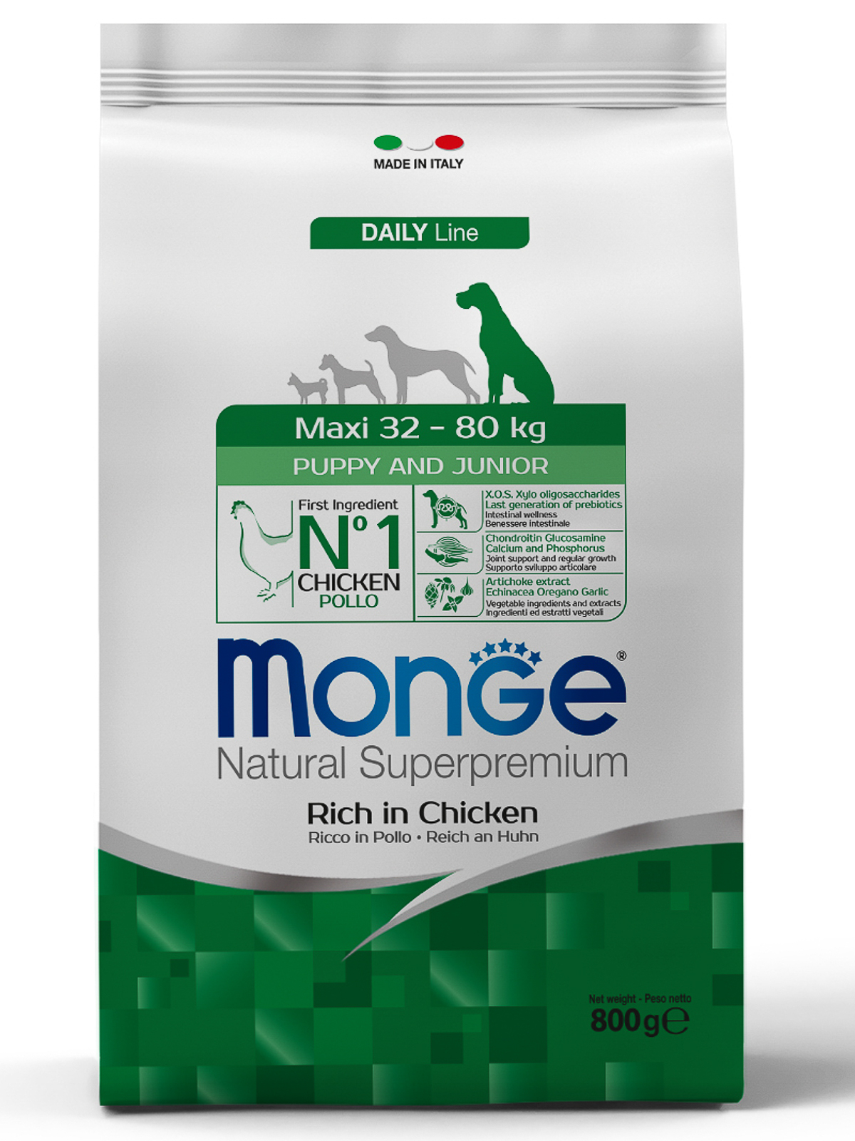 Корм сухой Monge Dog Maxi для щенков крупных пород 800г
Корм сухой Monge Dog Maxi для щенков крупных пород 800г