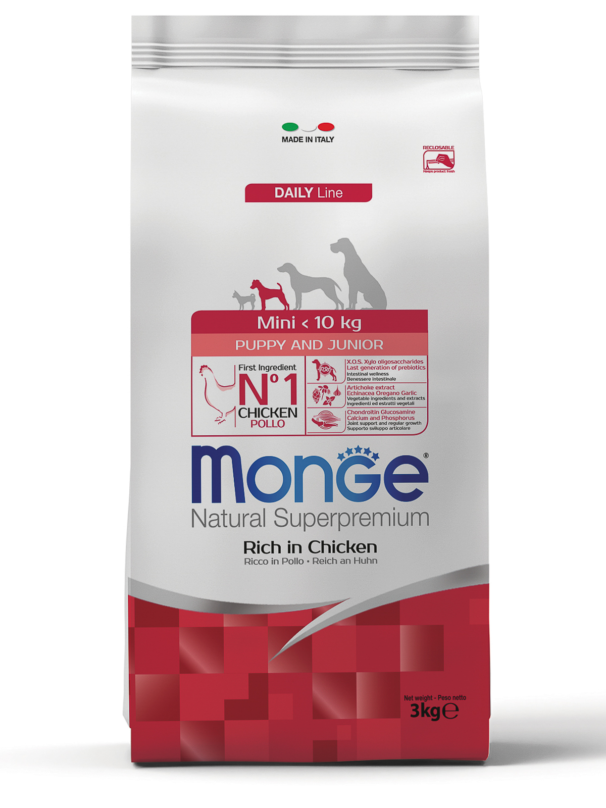 Корм сухой Monge Dog Mini для щенков мелких пород 3 кг
Корм сухой Monge Dog Mini для щенков мелких пород 3 кг