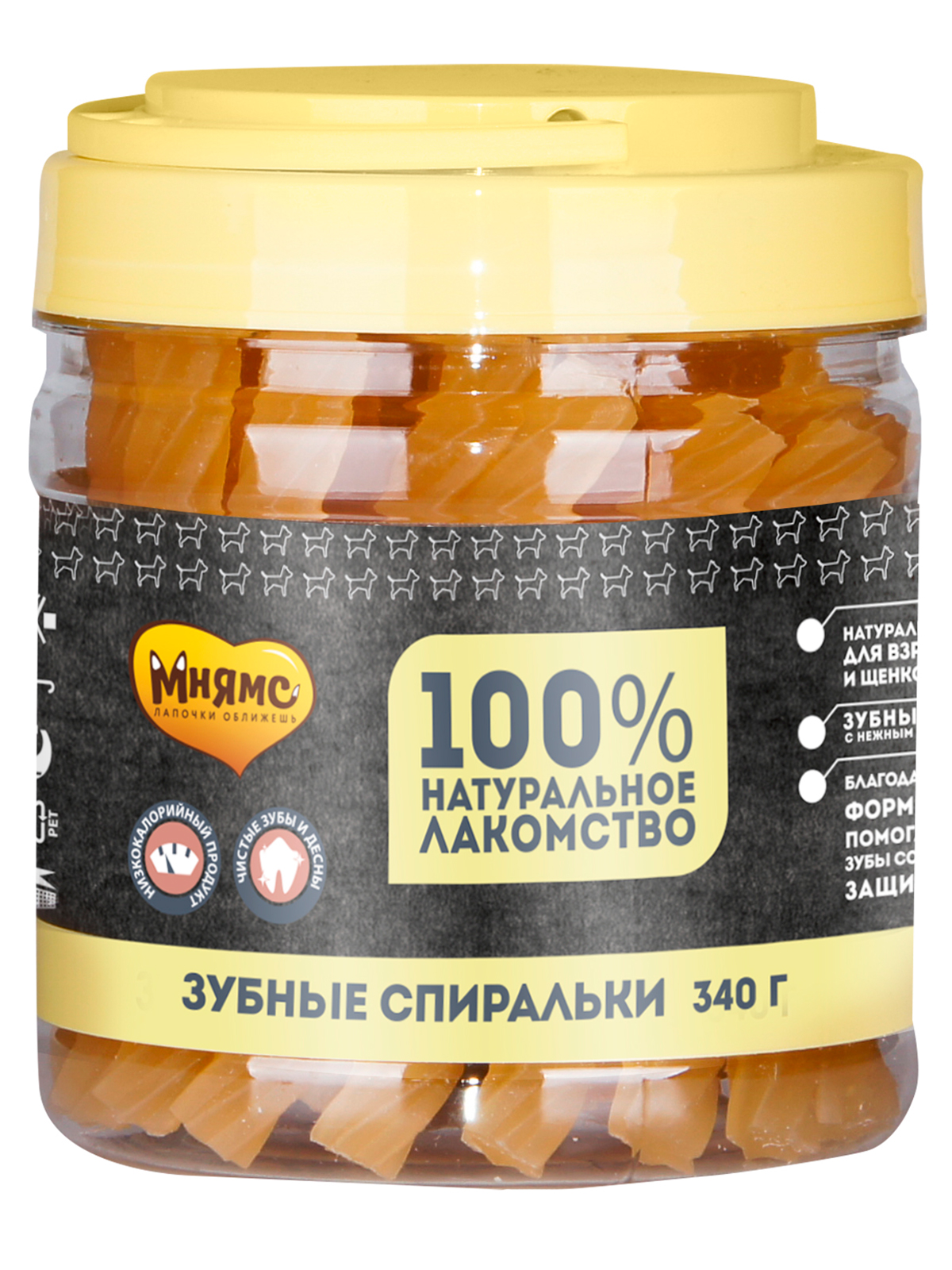 Мнямс лакомство для собак зубные спиральки 340 г
Мнямс лакомство для собак зубные спиральки 340 г