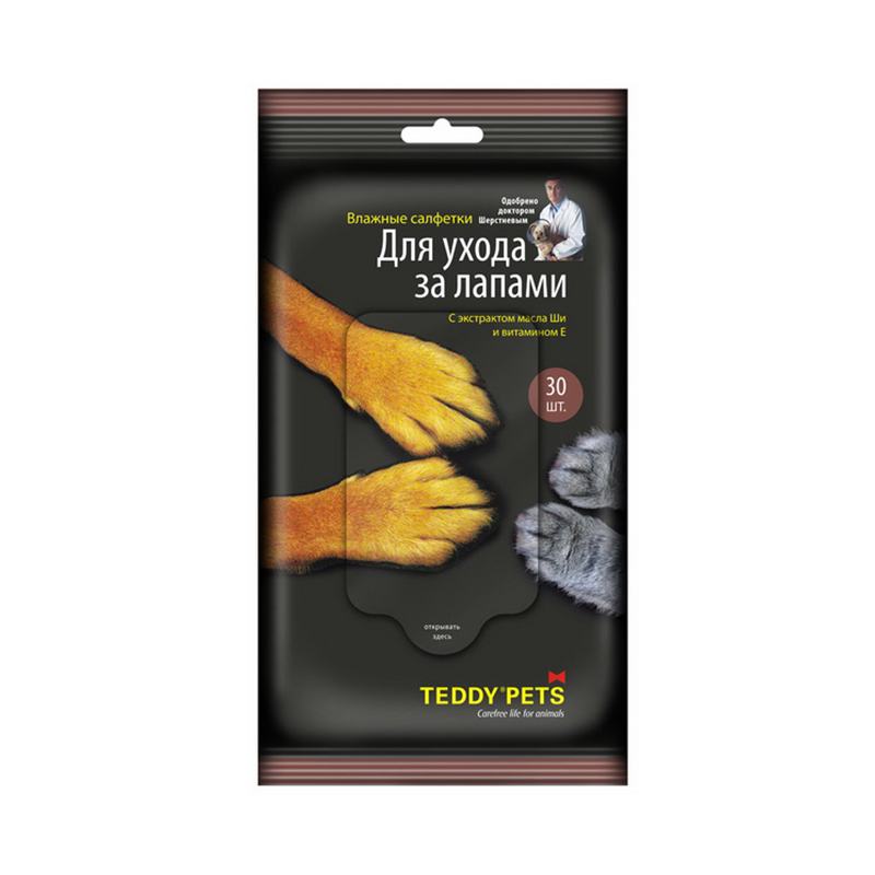 Салфетки влажные Teddi pets для лап 30 шт
Салфетки влажные Teddi pets для лап 30 шт