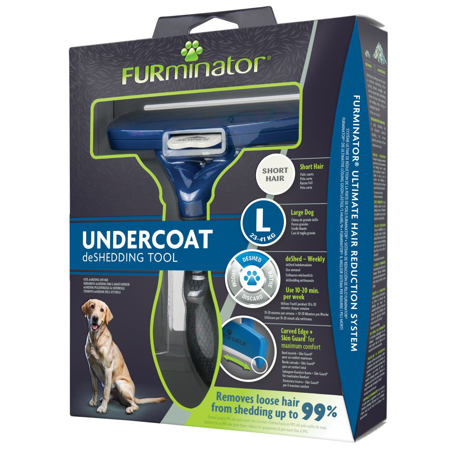 Фурминатор FURminator L для крупных собак с короткой шерстью
Фурминатор FURminator L для крупных собак с короткой шерстью