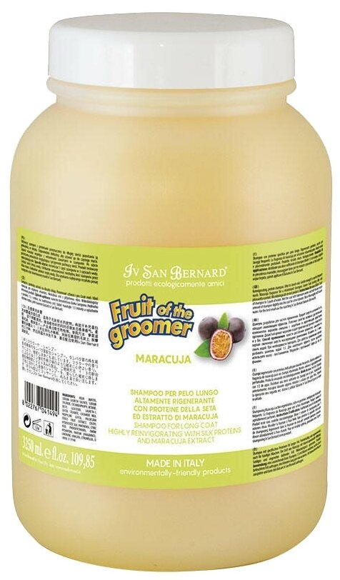 Шампунь для длинной шерсти с протеинами 3,25 л ISB Fruit of the Grommer Maracuja
Шампунь для длинной шерсти с протеинами 3,25 л ISB Fruit of the Grommer Maracuja