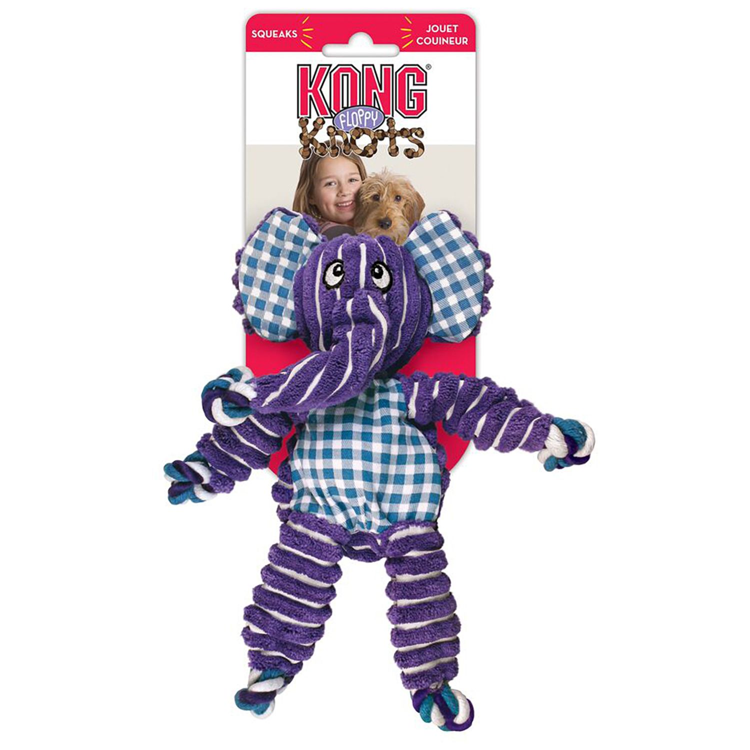 KONG игрушка для собак Floppy Knots Слон большой 36х19 см
KONG игрушка для собак Floppy Knots Слон большой 36х19 см