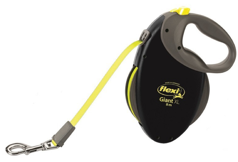 Рулетка для собак FLEXI "GIANT" XL ремень желтого цвета 8 м до 75 кг черная с серой ручкой
Рулетка для собак FLEXI "GIANT" XL ремень желтого цвета 8 м до 75 кг черная с серой ручкой