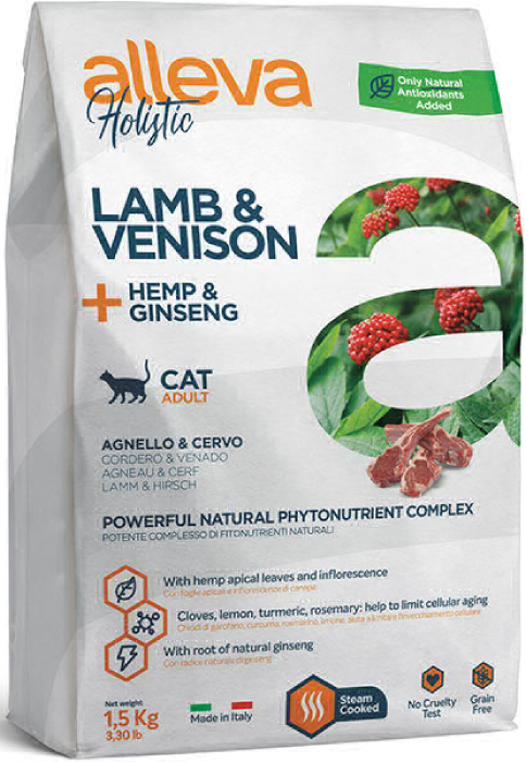 Корм сухой ALLEVA HOLISTIC CAT Adult Lamb & Venison для взрослых кошек с ягненком и олениной, коноплей и женьшенем 0,4 кг 2691
Корм сухой ALLEVA HOLISTIC CAT Adult Lamb & Venison для взрослых кошек с ягненком и олениной, коноплей и женьшенем 0,4 кг 2691