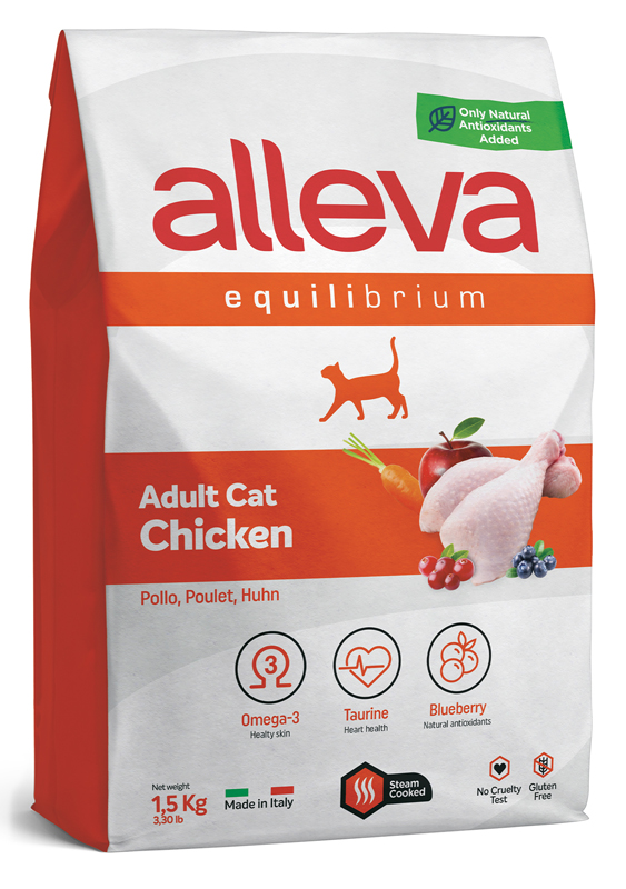 Корм сухой ALLEVA EQUILIBRIUM CAT Adult Chicken для взрослых кошек с курицей 1,5 кг 1110
Корм сухой ALLEVA EQUILIBRIUM CAT Adult Chicken для взрослых кошек с курицей 1,5 кг 1110