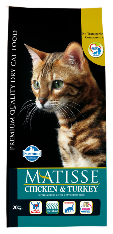 Корм сухой Farmina MATISSE для кошек курица с индейкой 20 кг
Корм сухой Farmina MATISSE для кошек курица с индейкой 20 кг