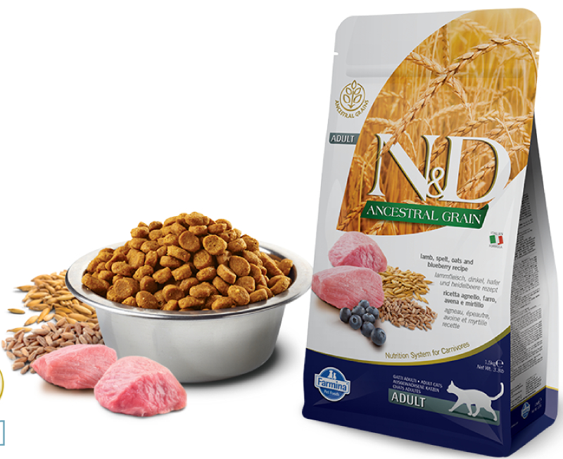 Корм сухой Farmina N&D ANCESTRAL GRAIN для кошек ягненок, спельта, овес, черника 5 кг
Корм сухой Farmina N&D ANCESTRAL GRAIN для кошек ягненок, спельта, овес, черника 5 кг
