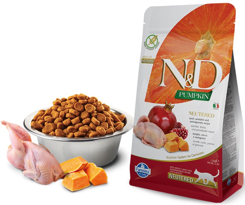 Корм сухой Farmina N&D GF PUMPKIN для стерилизованных кошек перепел с гранатом и тыквой 1,5 кг
Корм сухой Farmina N&D GF PUMPKIN для стерилизованных кошек перепел с гранатом и тыквой 1,5 кг