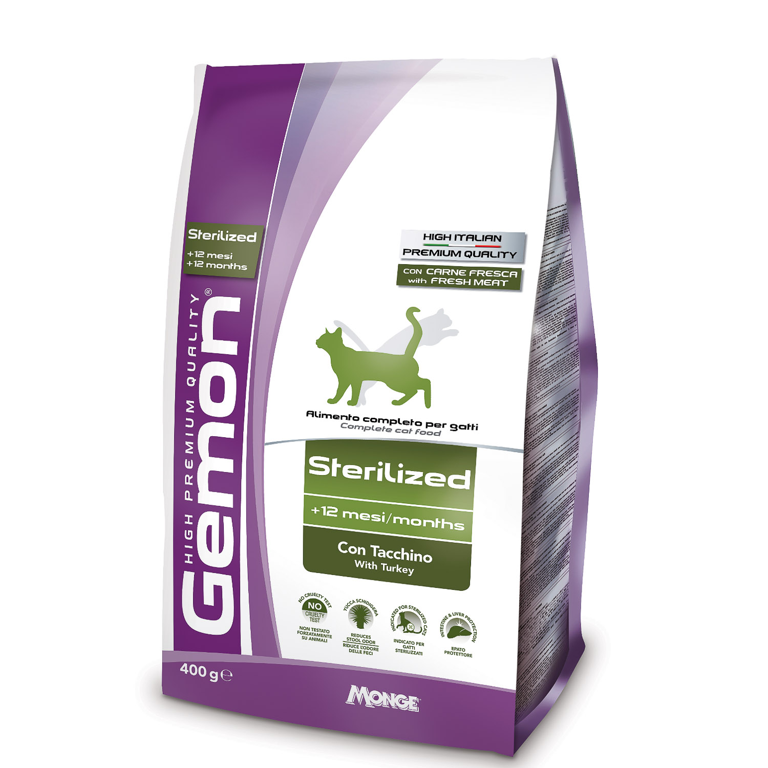 Корм сухой Gemon Cat Sterilised для стерилизованных кошек с индейкой 400г
Корм сухой Gemon Cat Sterilised для стерилизованных кошек с индейкой 400г