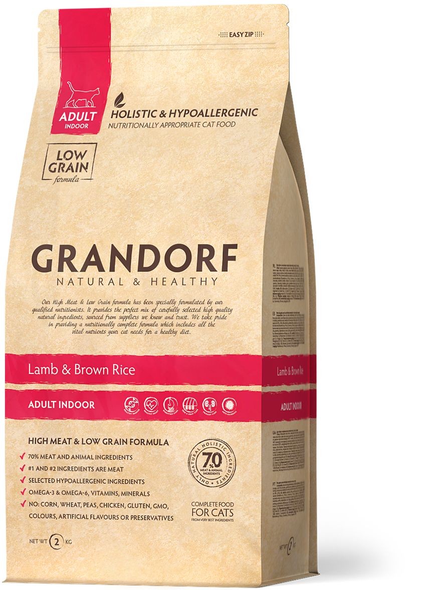 Корм сухой Grandorf Lamb & Brown Rice Adult Indoor ягненок с бурым рисом для домашних кошек 2 кг
Корм сухой Grandorf Lamb & Brown Rice Adult Indoor ягненок с бурым рисом для домашних кошек 2 кг