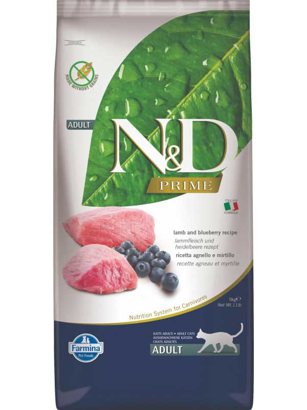 Корм сухой Farmina N&D PRIME для кошек ягненок с черникой 5 кг
Корм сухой Farmina N&D PRIME для кошек ягненок с черникой 5 кг