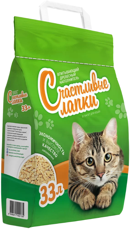 Наполнитель Счастливые Лапки 33 л древесный
Наполнитель Счастливые Лапки 33 л древесный