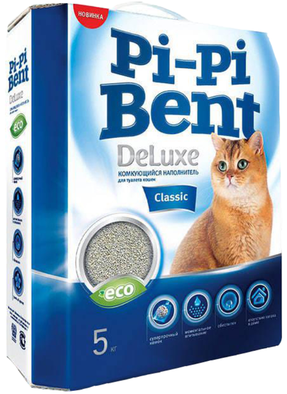 Наполнитель Pi-Pi-bent 5кг DeLuxe Classic комкующийся 00816
Наполнитель Pi-Pi-bent 5кг DeLuxe Classic комкующийся 00816