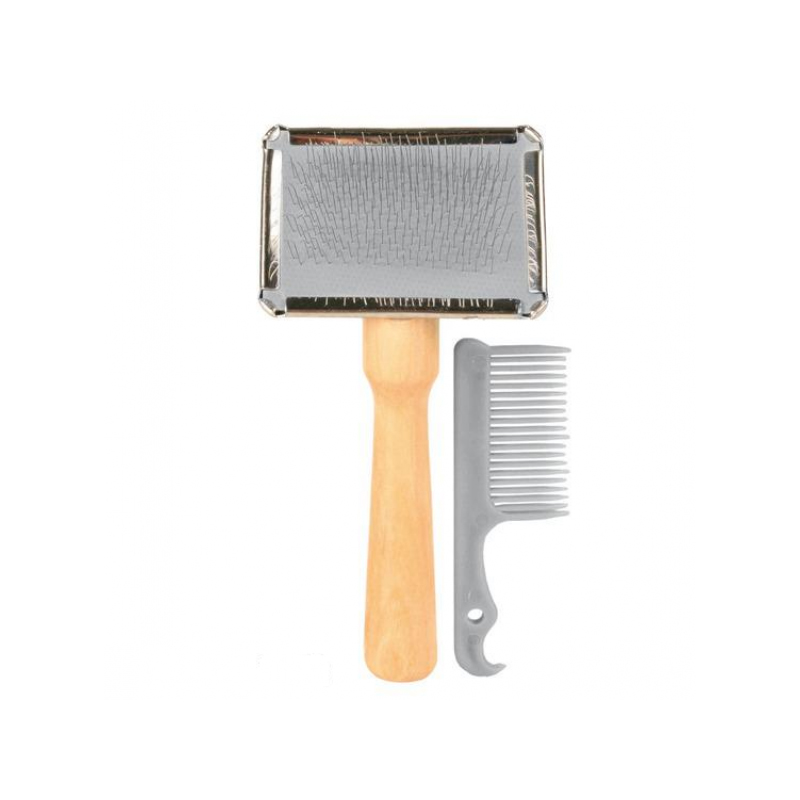 Щётка-пуходерка TRIXIE 2353 мягкая деревянная ручка с расческой
Щётка-пуходерка TRIXIE 2353 мягкая деревянная ручка с расческой