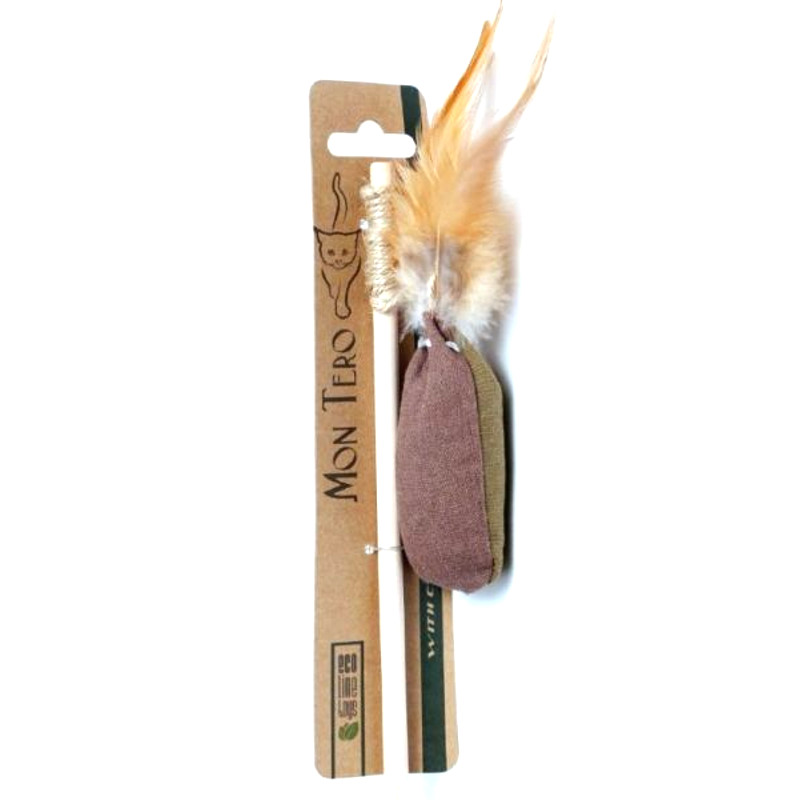 Игрушка для кошек Мон Теро ЭКО дразнилка-удочка "Мешочек мяты" 42 см, с перьями ХНС-2162
Игрушка для кошек Мон Теро ЭКО дразнилка-удочка "Мешочек мяты" 42 см, с перьями ХНС-2162
