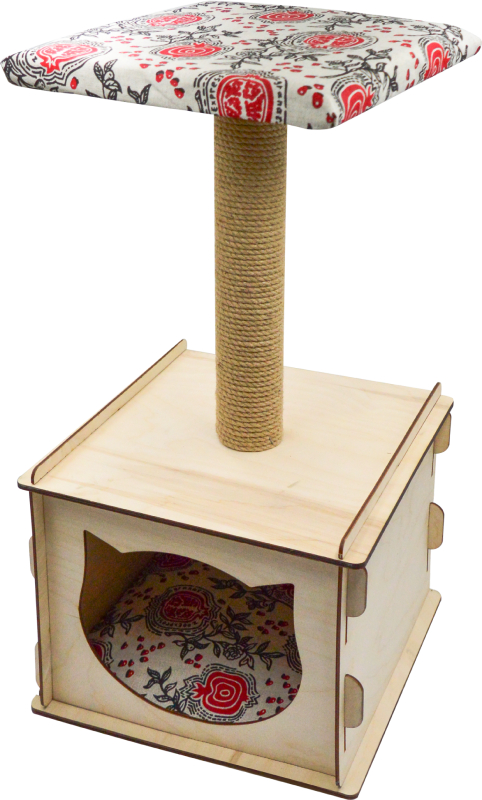 Комплекс для кошек Дом кубик со столбиком фанера+лён джут 35*35*68 см 85003
Комплекс для кошек Дом кубик со столбиком фанера+лён джут 35*35*68 см 85003