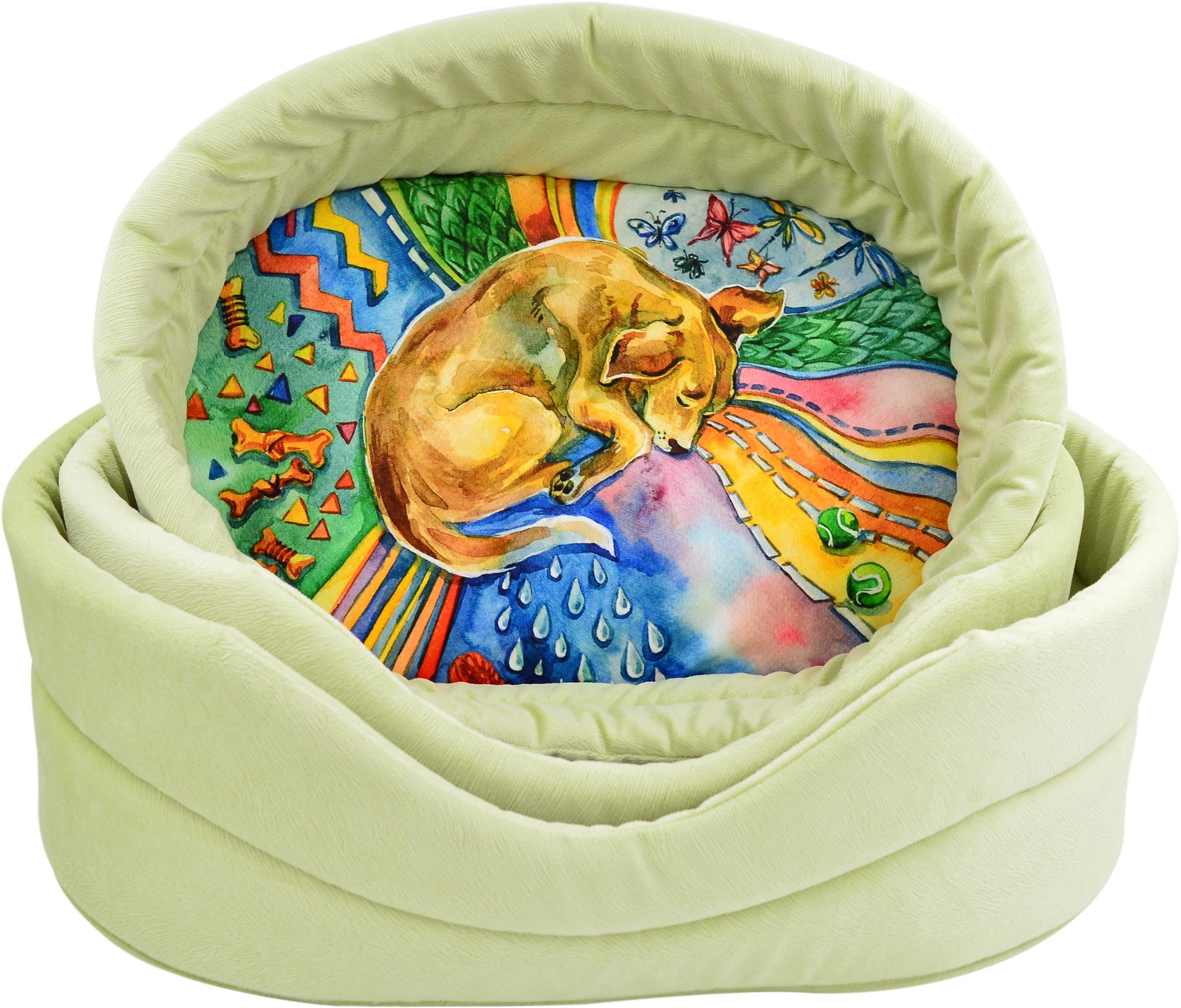 Лежанка для кошек "Сны" рисунок Собака мебельная ткань №2 43*30*16 см салатовая 730224с
Лежанка для кошек "Сны" рисунок Собака мебельная ткань №2 43*30*16 см салатовая 730224с