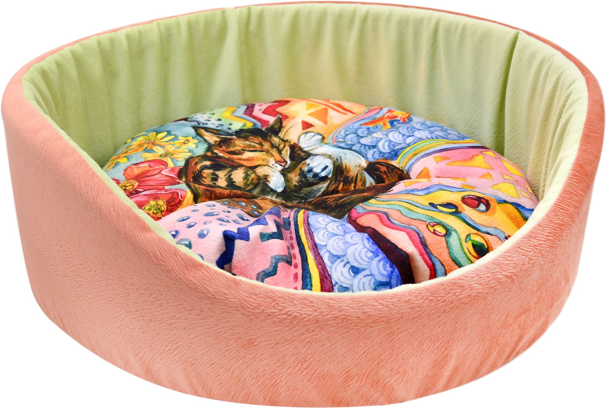 Лежанка для кошек круглая "Сны" рисунок Кошка мебельная ткань №1 D43*16 см коралловая 730513к
Лежанка для кошек круглая "Сны" рисунок Кошка мебельная ткань №1 D43*16 см коралловая 730513к
