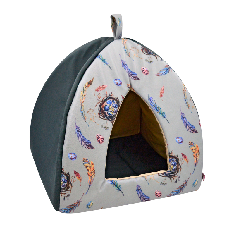 Дом для кошек вигвам "Птицы" мебельная ткань №1 38*38*40 см темно-серый 700213
Дом для кошек вигвам "Птицы" мебельная ткань №1 38*38*40 см темно-серый 700213