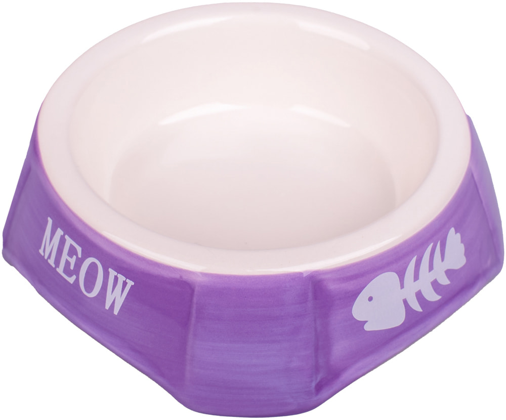 КерамикАрт миска керамическая для кошек 140 мл фиолетовая с рыбками
КерамикАрт миска керамическая для кошек 140 мл фиолетовая с рыбками