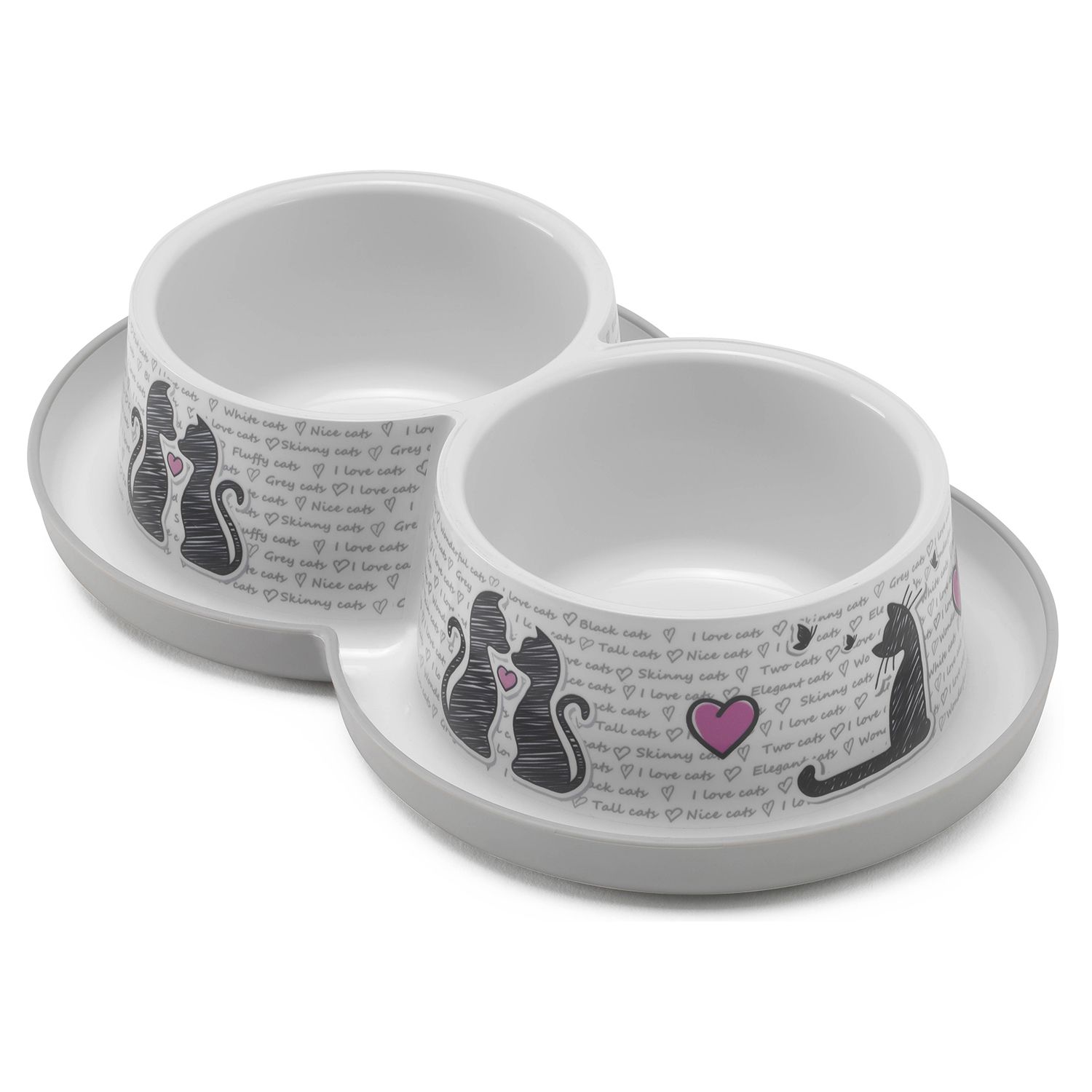 Moderna Cats in Love миска Double двойная 350 мл, пластик, серо-белая
Moderna Cats in Love миска Double двойная 350 мл, пластик, серо-белая