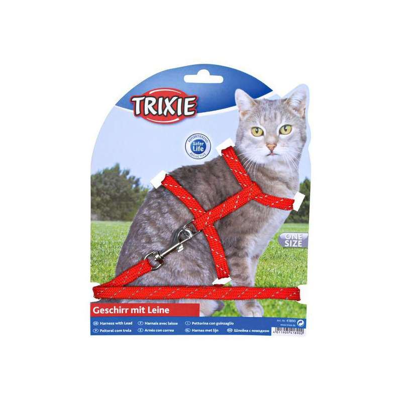 Шлейка с поводком для кошек TRIXIE 4183 с отражателем 30*10 см
Шлейка с поводком для кошек TRIXIE 4183 с отражателем 30*10 см