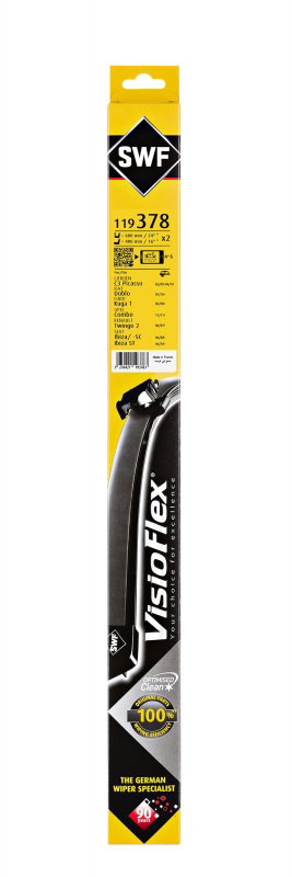 Щетка стеклоочистителя комплект SWF VisioFlex, 600мм/24", 400мм/16", узкая верхняя кнопка, бескаркасная, передняя, 2 шт, 119378
Щетка стеклоочистителя комплект SWF VisioFlex, 600мм/24", 400мм/16", узкая верхняя кнопка, бескаркасная, передняя, 2 шт, 119378