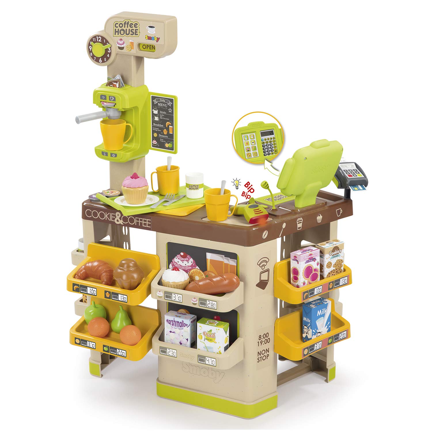 Кофейня Coffee House Smoby, св, зв, 63 акс., 70х59,6х89,6 см
Кофейня Coffee House Smoby, св, зв, 63 акс., 70х59,6х89,6 см