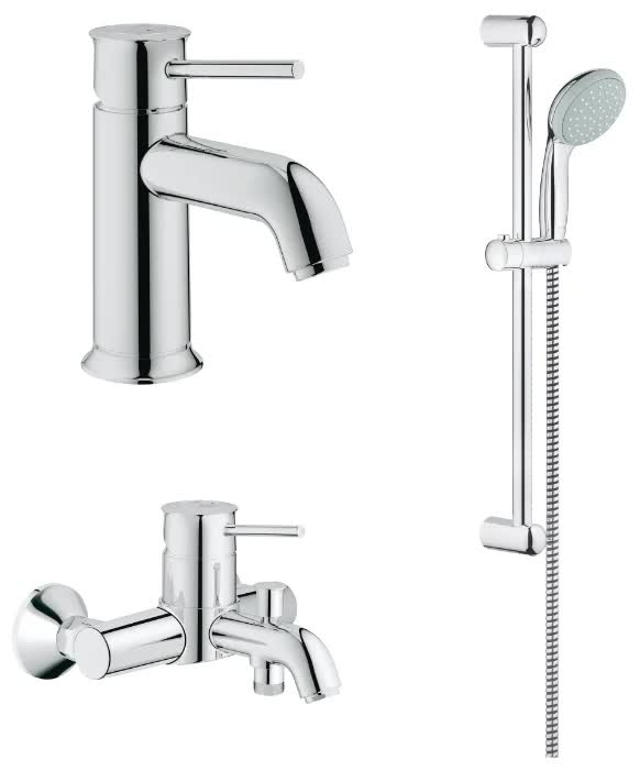 Комплект смесителей Grohe BauClassic 124404
Комплект смесителей Grohe BauClassic 124404