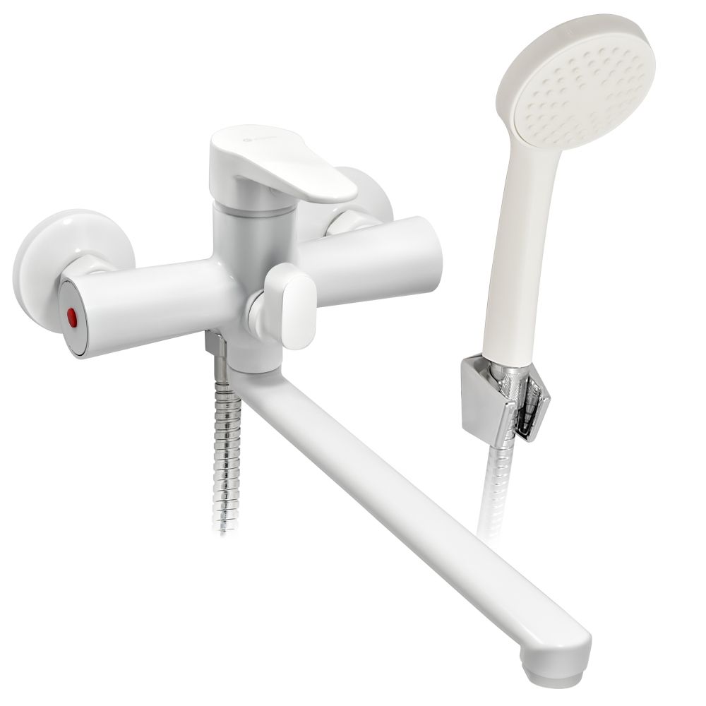 Смеситель для ванны с длинным изливом белый, шланг 150 см, лейка, Juguni 0402.160 0402.160
Смеситель для ванны с длинным изливом белый, шланг 150 см, лейка, Juguni 0402.160 0402.160