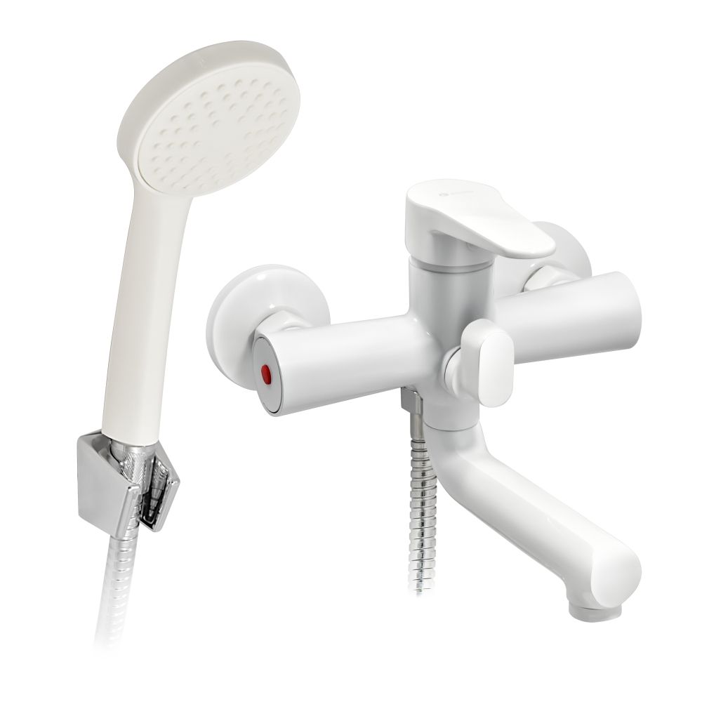 Смеситель для ванны с коротким изливом белый, шланг 150 см, лейка, Juguni 0402.159 0402.159
Смеситель для ванны с коротким изливом белый, шланг 150 см, лейка, Juguni 0402.159 0402.159