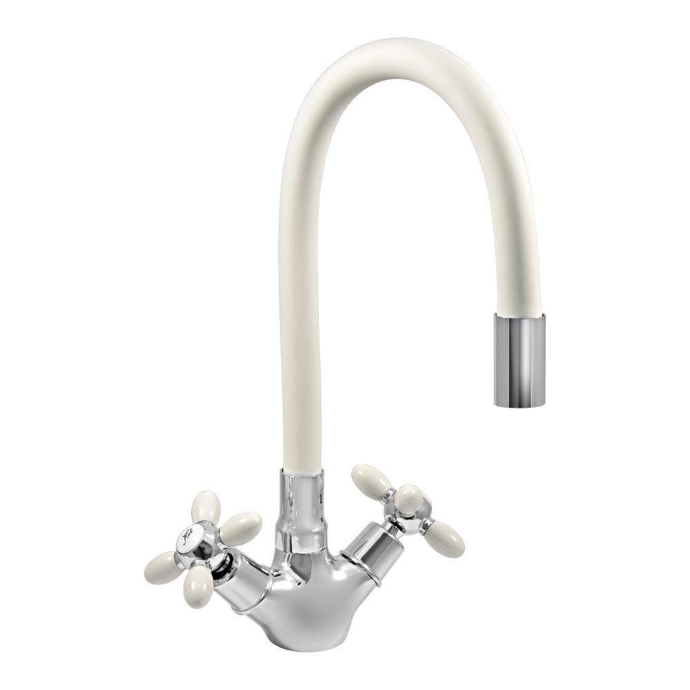 Смеситель для мойки двуручный с гибким силиконовым изливом (белый), креп. гайка, Juguni 0402.140 0402.140
Смеситель для мойки двуручный с гибким силиконовым изливом (белый), креп. гайка, Juguni 0402.140 0402.140