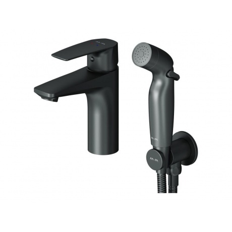 Смеситель для умывальника с гиг. душем AM.PM Gem F90A03022 черный
Смеситель для умывальника с гиг. душем AM.PM Gem F90A03022 черный