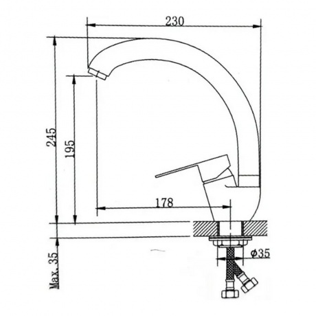 Смеситель для кухни Haiba (HB41801-2)
Смеситель для кухни Haiba (HB41801-2)