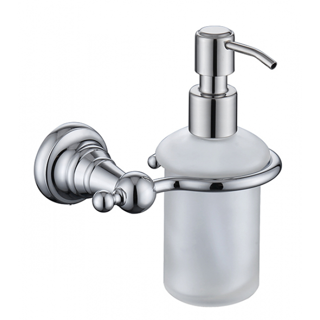 Дозатор для жидкого мыла настенный (стекло) хром (латунь) (KH-2210)
Дозатор для жидкого мыла настенный (стекло) хром (латунь) (KH-2210)
