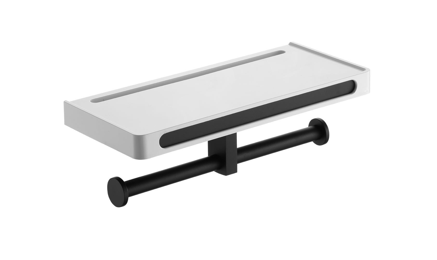 Бумагодержатель двойной с полкой, черный RUSH EDGE (ED77143B black)
Бумагодержатель двойной с полкой, черный RUSH EDGE (ED77143B black)