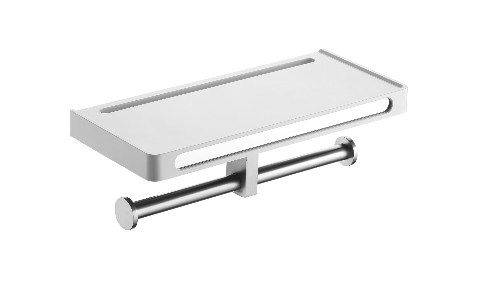 Бумагодержатель двойной с полкой, хром RUSH EDGE (ED77143A)
Бумагодержатель двойной с полкой, хром RUSH EDGE (ED77143A)