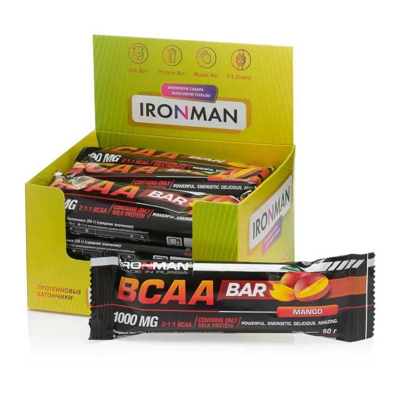 Батончик Айронмен "BCAA Bar" со вкусом Манго 50 гр 12 шт
Батончик Айронмен "BCAA Bar" со вкусом Манго 50 гр 12 шт