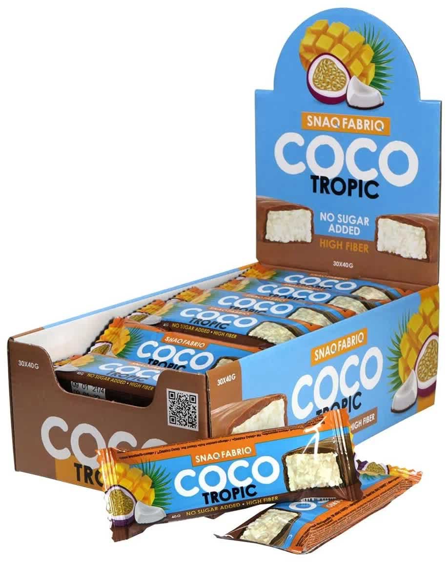 SNAQ FABRIQ Батончик кокосовый Coco без сахара глазированный "Манго-Маракуйя" 40г 30шт
SNAQ FABRIQ Батончик кокосовый Coco без сахара глазированный "Манго-Маракуйя" 40г 30шт
