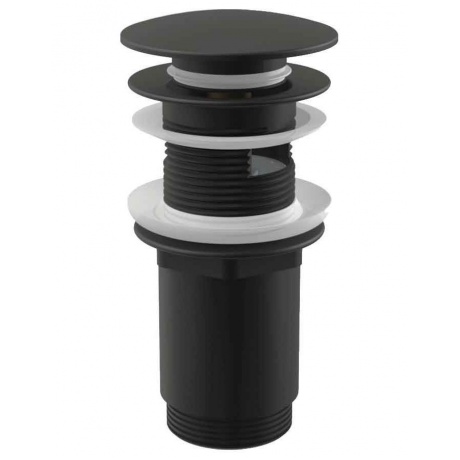 Донный клапан AlcaPlast A392BLACK сифона для умывальника CLICK/CLACK 5/4", цельнометаллический с переливом и большой заглушкой, матовый черный
Донный клапан AlcaPlast A392BLACK сифона для умывальника CLICK/CLACK 5/4", цельнометаллический с переливом и большой заглушкой, матовый черный