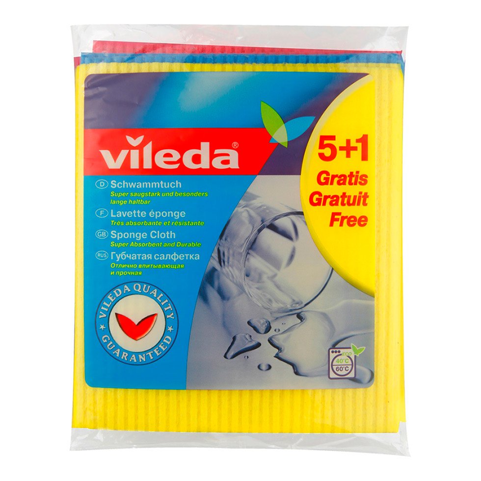 Салфетка губчатая 5+1 VILEDA
Салфетка губчатая 5+1 VILEDA